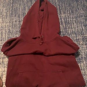 maroon hoodie